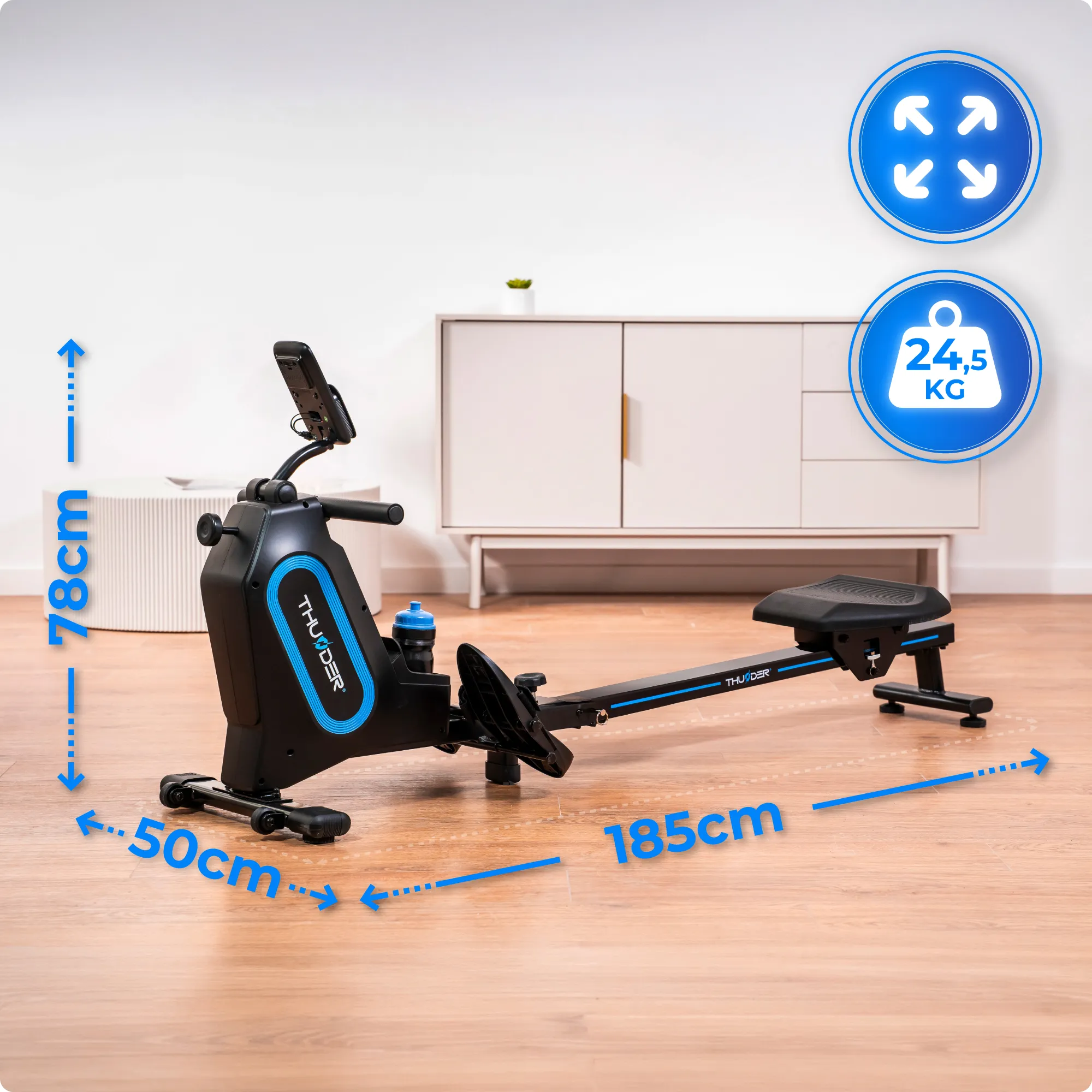 Evezőgép oldalról