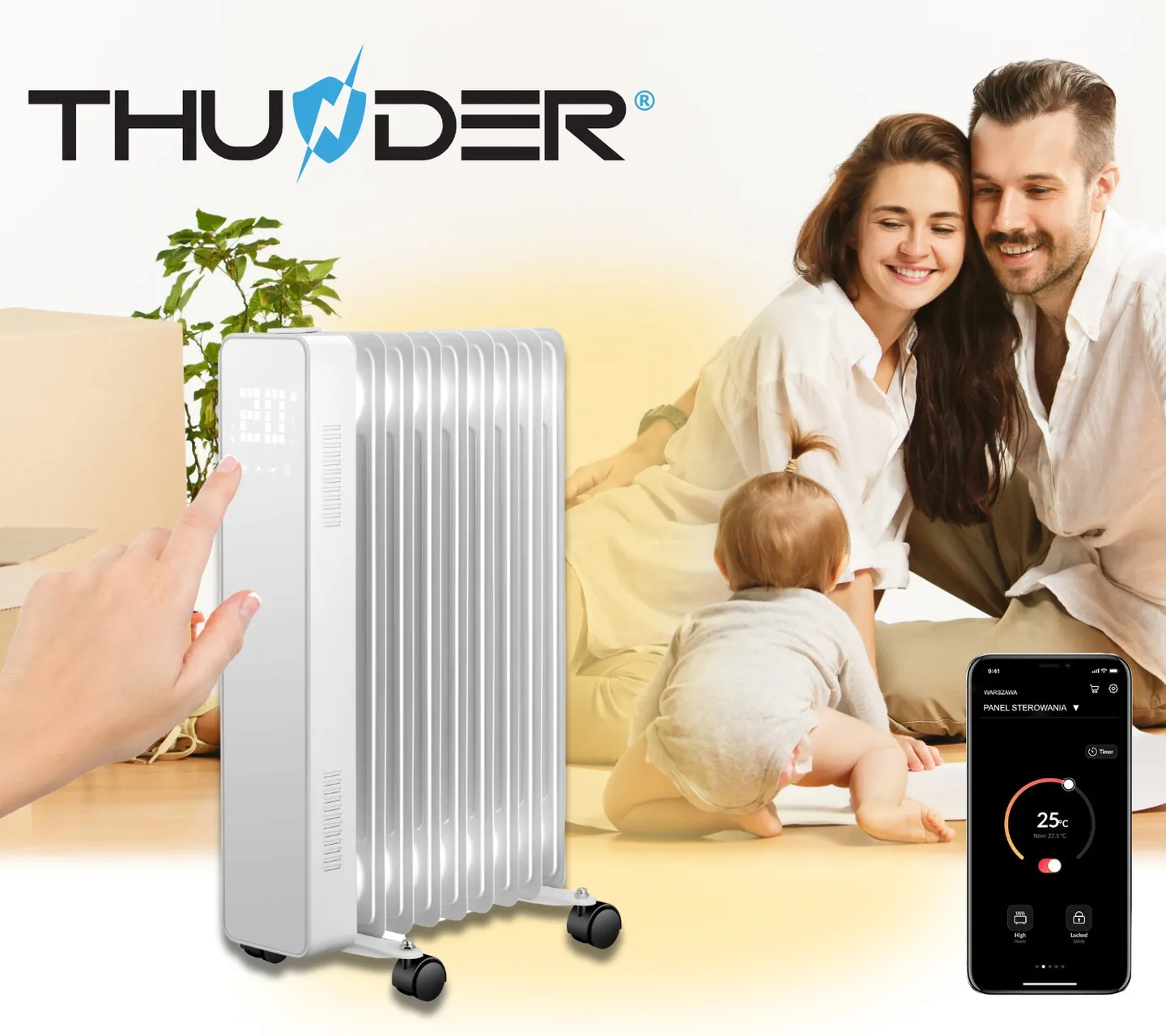 THUNDER SIMPLE-WHITE-2500W design és kényelem