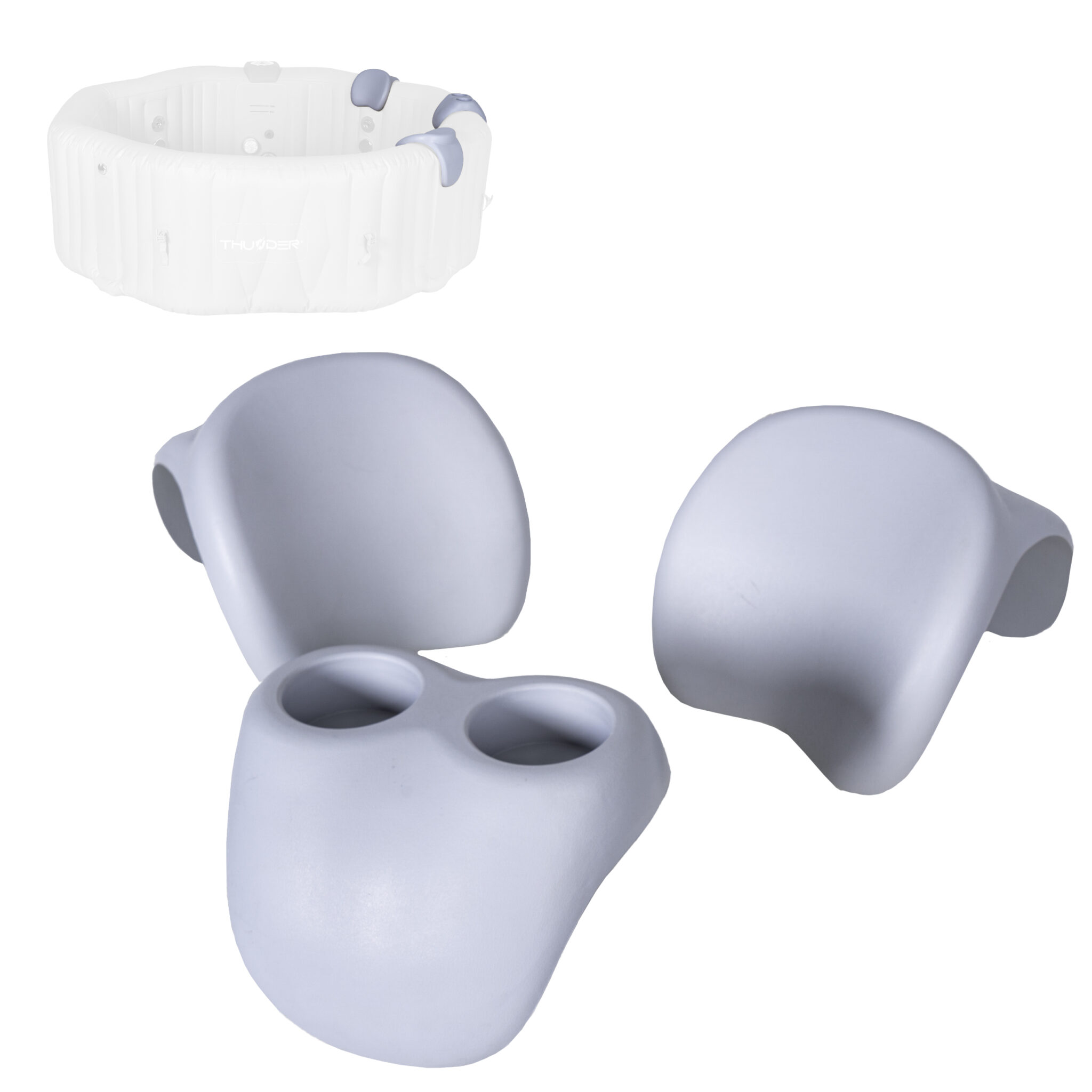 Zestaw zagłówków z uchwytem na napoje THUNDER