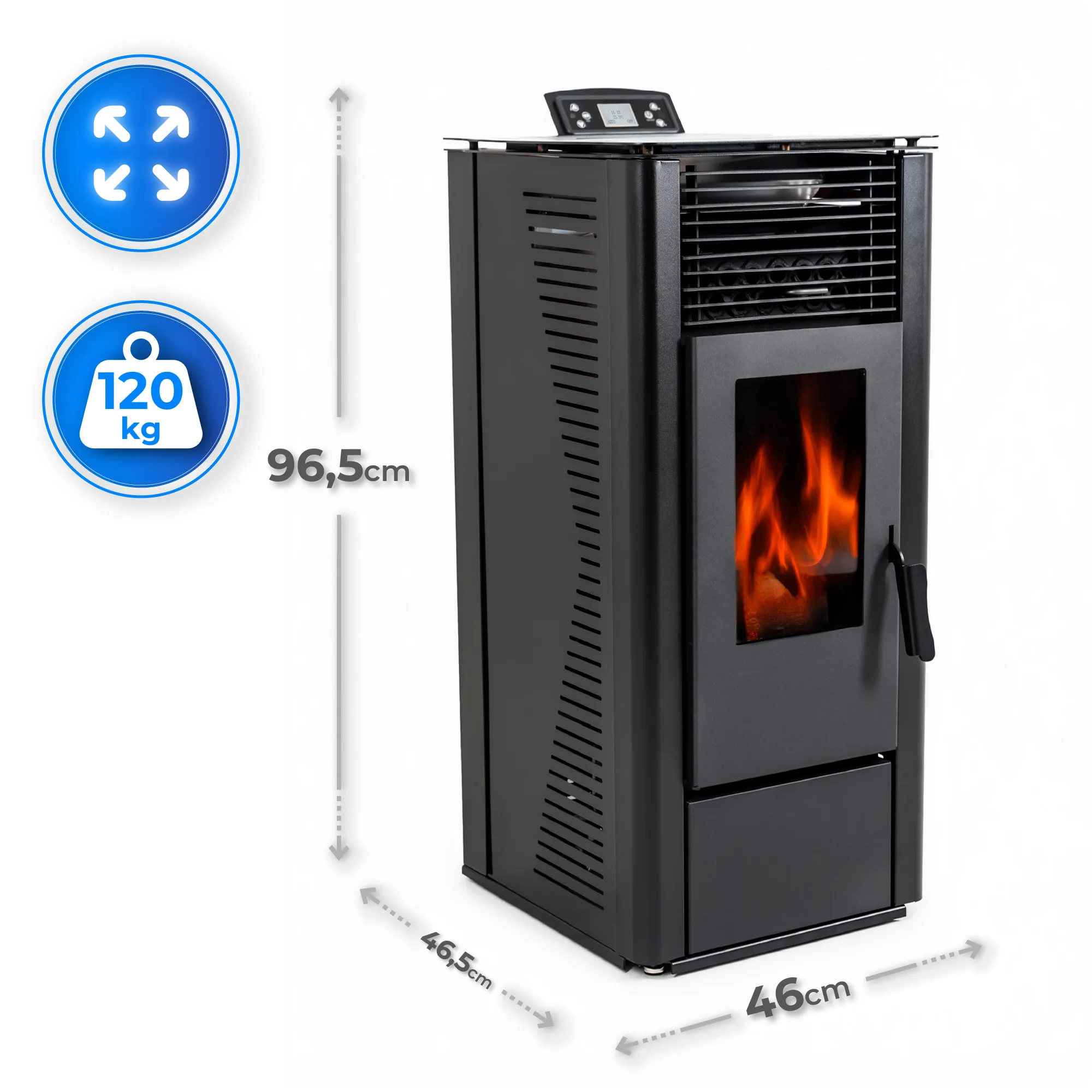 THUNDER ARIA-BLACK 12 kW kályha specifikáció