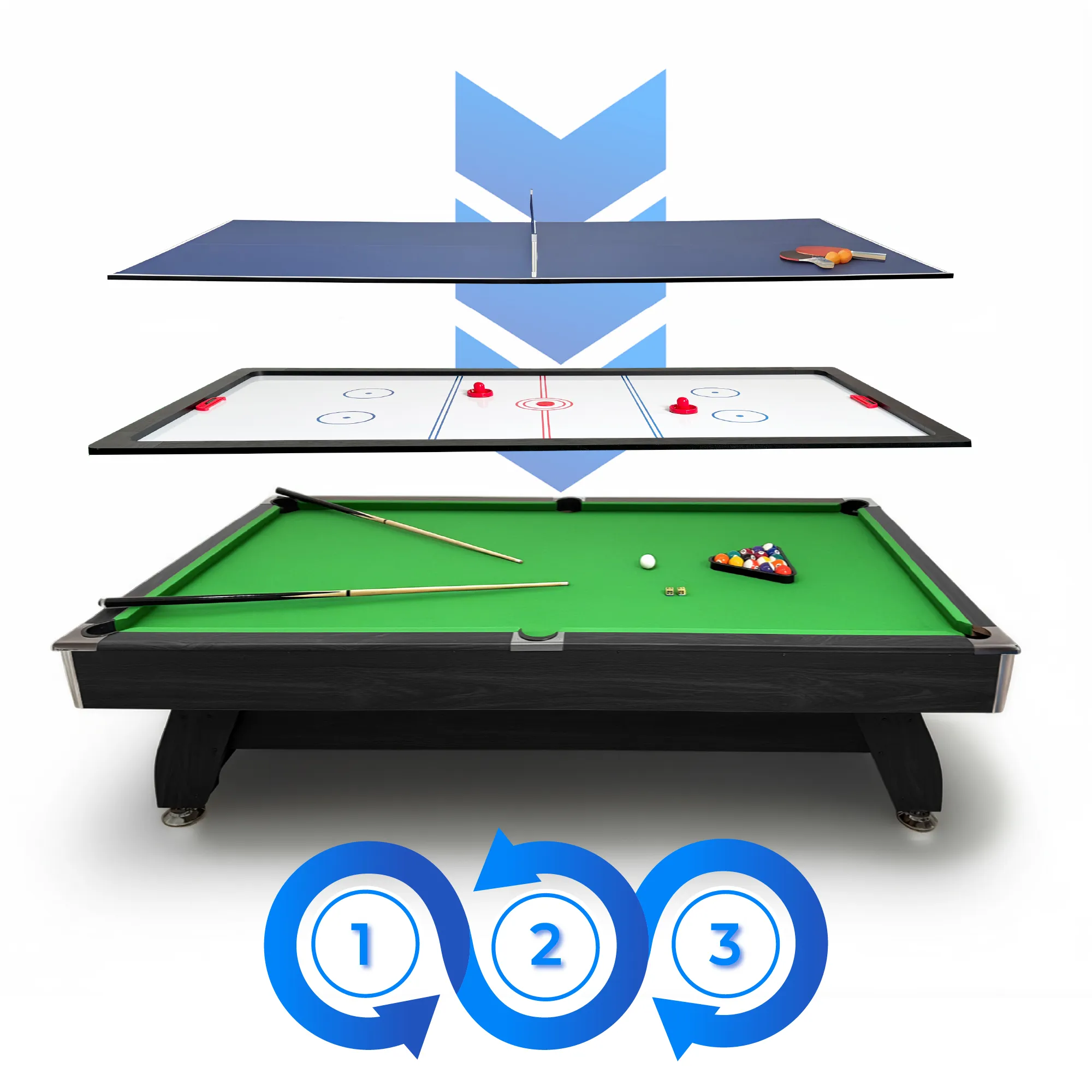 BOLD-BLACK-8FT biliárdasztal készlet