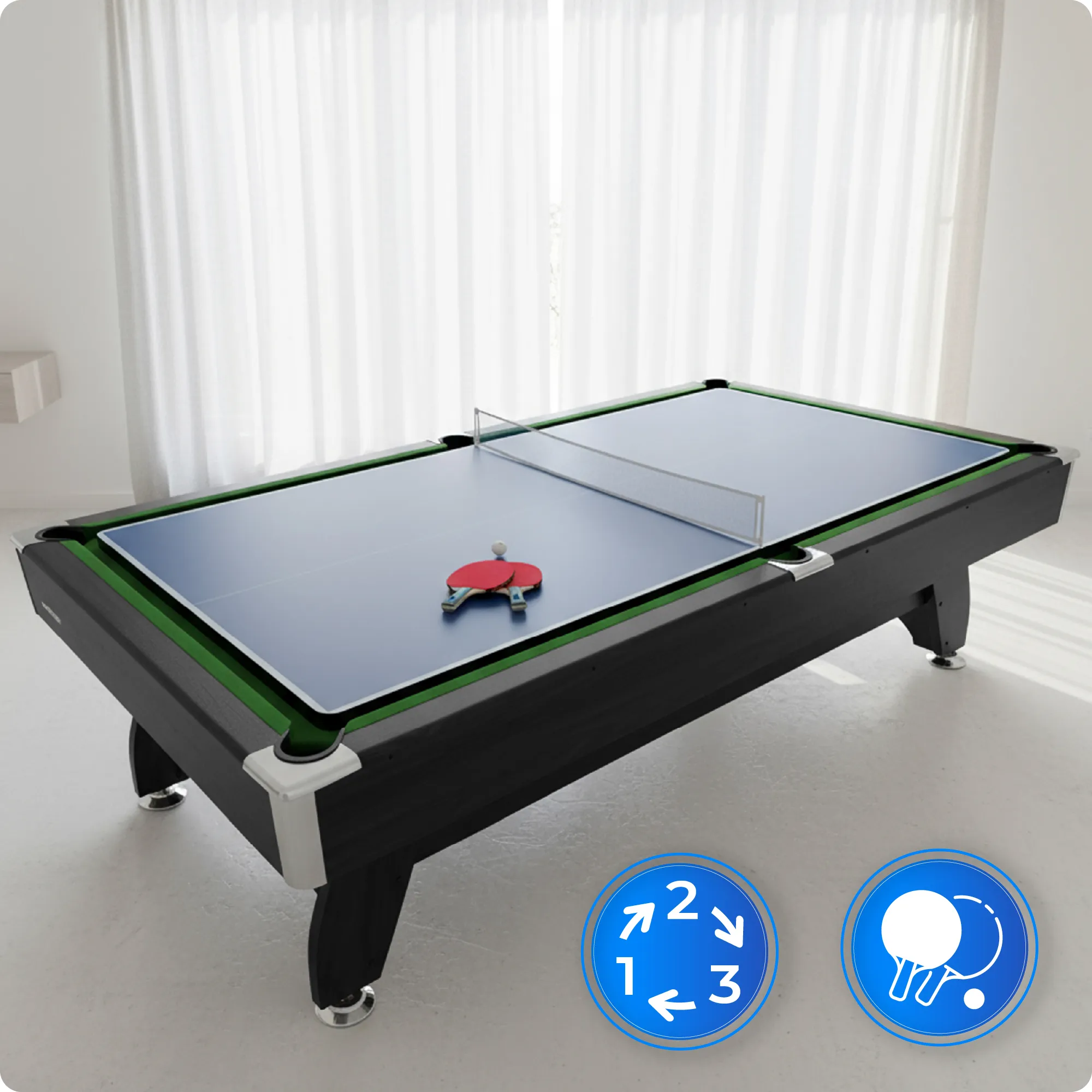 BOLD-BLACK-9FT biliárdasztal készlet