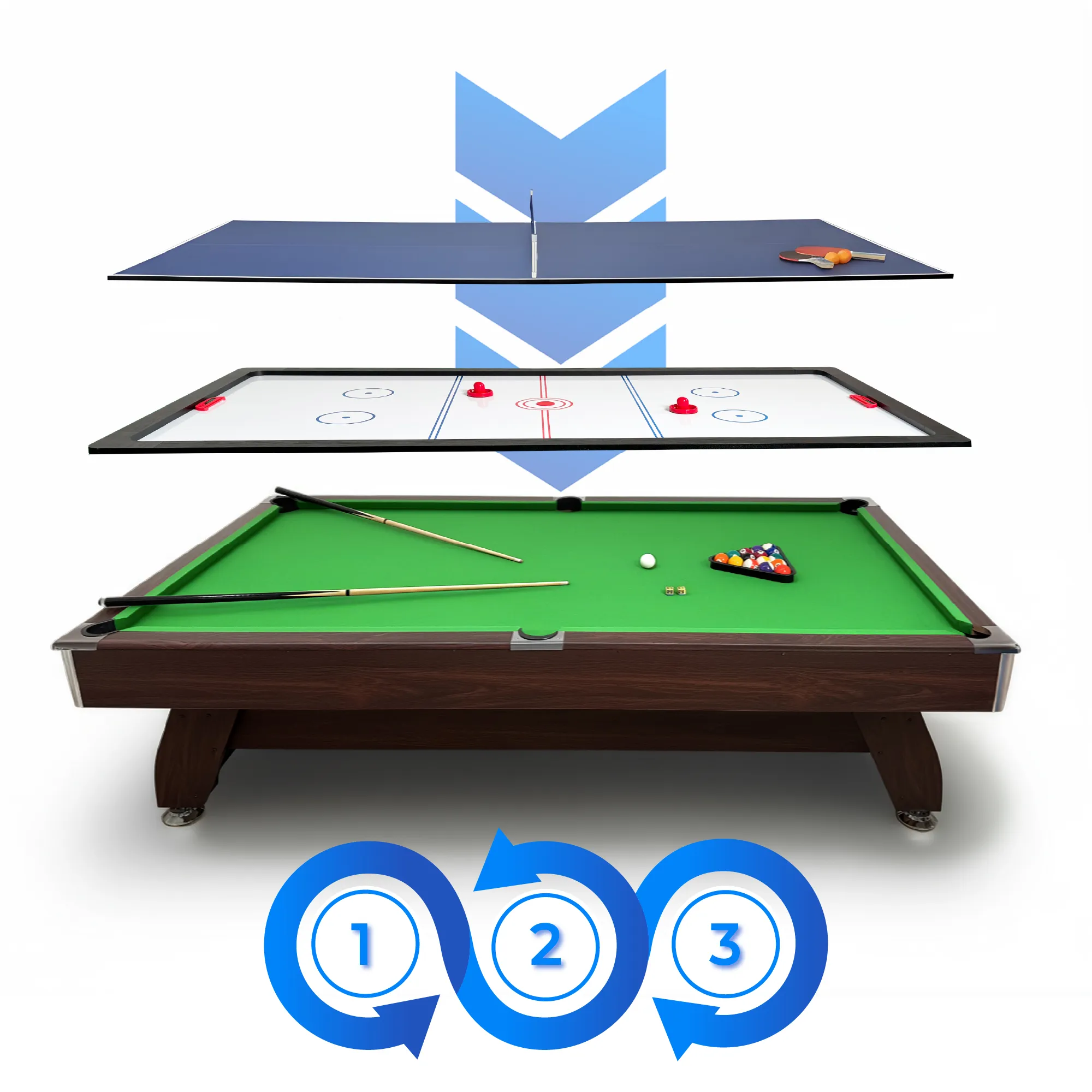 BOLD-BLACK-8FT biliárdasztal készlet