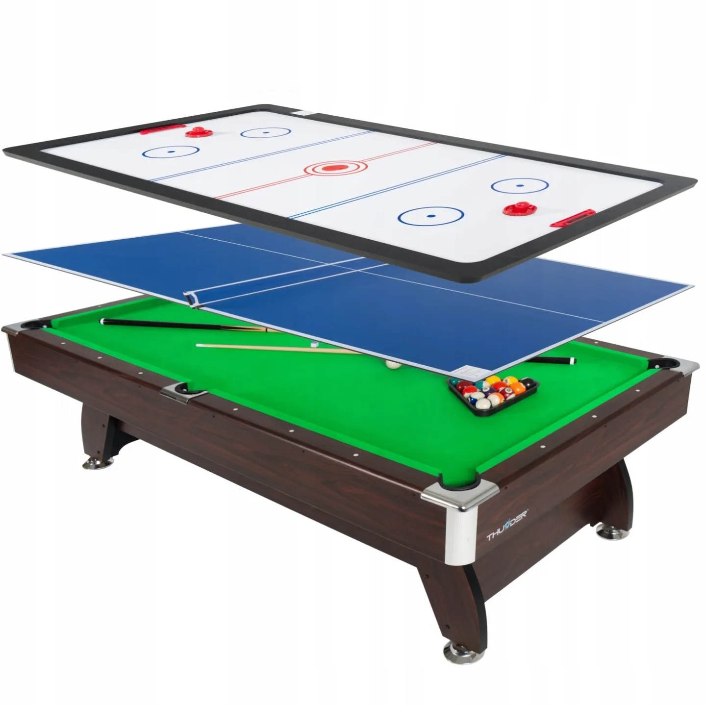 Biliárdasztal BOLD-BLACK-8FT-HOCKEY-PING