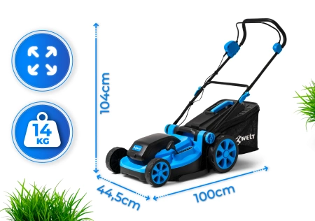 Hexwelt HW-KA-40 40cm 40V 8Ah akkumulátoros fűnyíró