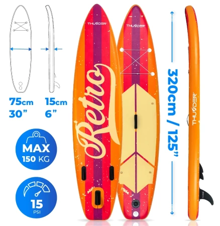 SUP deszka 320cm THUNDER RETRO