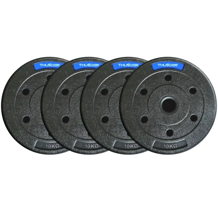 THUNDER bitumen súlyzótárcsa készlet 4x10 kg