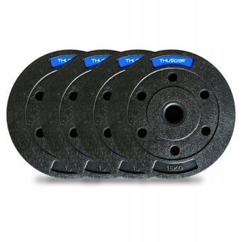 THUNDER bitumen súlyzótárcsa készlet 4x15 kg