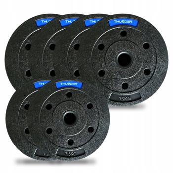 THUNDER bitumen súlyzótárcsa készlet 2x7,5 kg + 4x15 kg