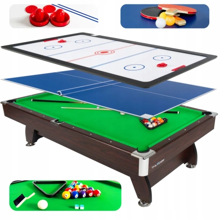 THUNDER biliárdasztal 7FT - BOLD-BROWN - cymball/ping pong borítással