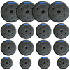 THUNDER bitumen súlyzótárcsa készlet 4x10 kg + 8x5 kg + 4x2,5 kg