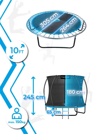 THUNDER INSIDE ULTRA 10FT (305 cm) BLUE trambulin