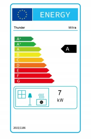 Öntöttvas fatüzelésű kályha MITRA 7 kW 