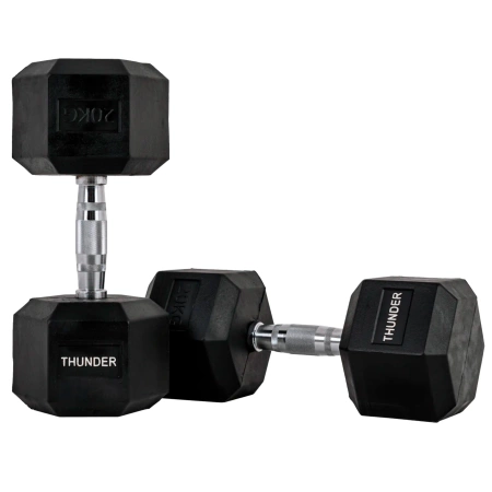 Hatszögletű kézisúlyzó 20 kg THUNDER