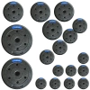 THUNDER bitumen súlyzótárcsa készlet 2x10 kg + 4x5 kg + 4x2,5 kg + 8x1,25 kg 