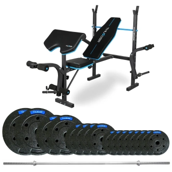 50 kg-os testépítő szett 180 cm-es rúddal és VIGOR-A paddal, THUNDER márka (előrendelés 17.12)