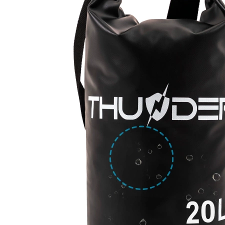 20 literes vízálló zsák fekete THUNDER