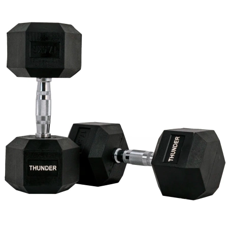 Hatszögletű kézisúlyzó 17,5 kg THUNDER