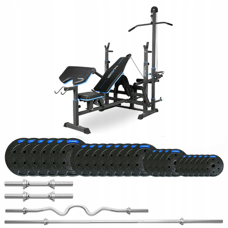 117,5 kg-os testépítő szett VIGOR-C paddal, THUNDER márka, erősen hajlított EZ-rúddal (előrendelés 17.12)