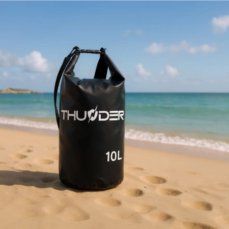 10 literes vízálló zsák fekete THUNDER