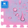 Rózsaszín-szürke puzzle edzőszőnyeg 60x60cm THUNDER