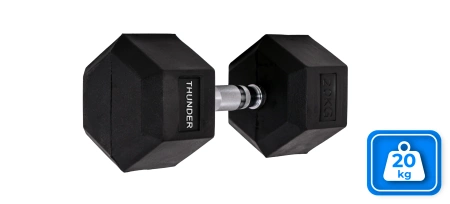 Hatszögletű kézisúlyzó 20 kg THUNDER
