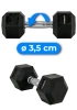 Hatszögletű kézisúlyzó 10 kg THUNDER