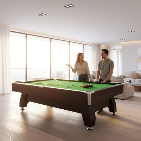 THUNDER biliárdasztal cintányérral/pingpong borítással 8FT - BOLD-BROWN