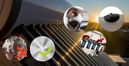 THUNDER nyomás nélküli napkollektor 100 literes tartállyal