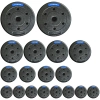 THUNDER bitumen súlyzótárcsa készlet 2x10 kg + 4x5 kg + 4x2,5 kg + 8x1,25 kg 