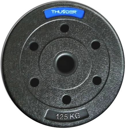 THUNDER bitumen súlyzótárcsa készlet 2x10 kg + 4x5 kg + 4x2,5 kg + 8x1,25 kg 
