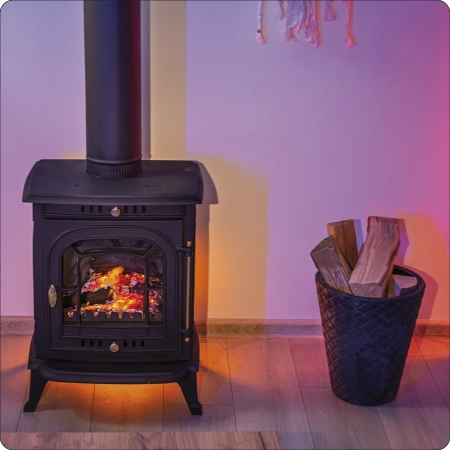 Öntöttvas fatüzelésű kályha AGNI 7 kW 