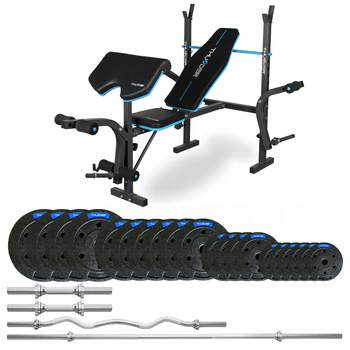 87,5 kg-os testépítő szett VIGOR-A paddal, THUNDER márka, enyhén hajlított EZ-rúddal (előrendelés 17.12)