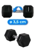Hatszögletű kézisúlyzó 15 kg THUNDER