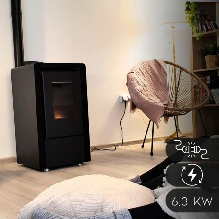 LEYLA BLACK 6,3 kW pelletkályha