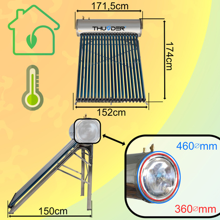 THUNDER 200 L nyomás alatti kollektor tartállyal