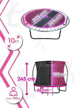 THUNDER INSIDE ULTRA 10FT (305 cm) PINK trambulin