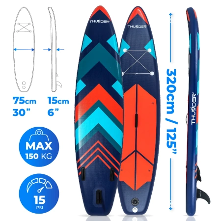 SUP deszka 320cm THUNDER STRIPES