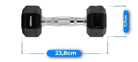 Hatszögletű kézisúlyzó 2,5 kg THUNDER