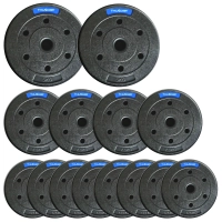 30 kg (2x 5 kg + 4x 2,5 kg + 8x 1,25 kg)