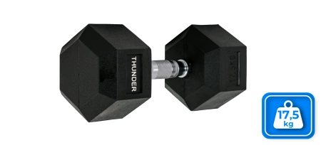 Hatszögletű kézisúlyzó 17,5 kg THUNDER