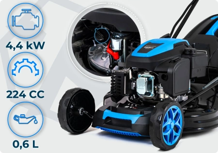 Hexwelt HW-KS-224 53cm 4,4kW önjáró benzines fűnyíró
