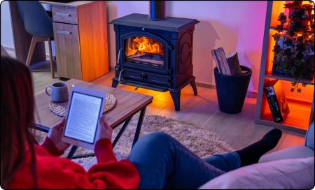 Öntöttvas fatüzelésű kályha WESTA 17 kW