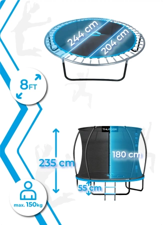 THUNDER INSIDE ULTRA 8FT (244cm) BLUE trambulin