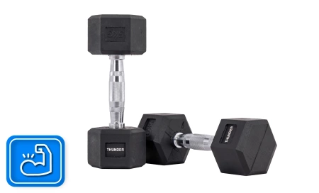 Hatszögletű kézisúlyzó 5 kg THUNDER