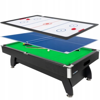 THUNDER biliárdasztal cintányérral/pingpong borítással 9FT - BOLD-FEKETE