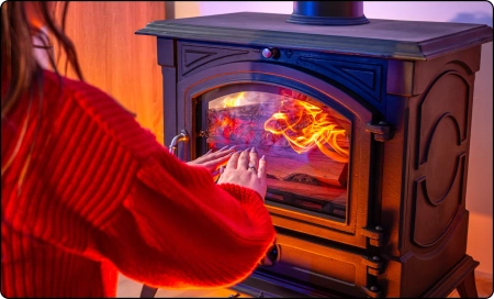 Öntöttvas fatüzelésű kályha WESTA 17 kW