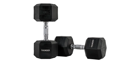 Hatszögletű kézisúlyzó 20 kg THUNDER