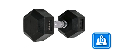 Hatszögletű kézisúlyzó 10 kg THUNDER
