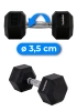 Hatszögletű kézisúlyzó 12,5 kg THUNDER